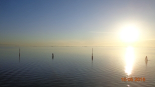 Venice lagoons at sunrise