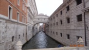 The 'Bridge of Sighs' - but is that from the prisoners as they glimpse their last bit of light as they pass over it from the Doge's Palace to the jail on the other side ...or is that from the lovers passing under it in a Gondala? We will never know.