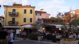 Cafe / Restaurant lined streets at Bardolino