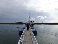 floating bridge out to Isla de Tavira