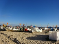fishing boats on the beach at Monte Gordo