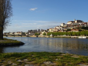 View across the river to Coimbra old town