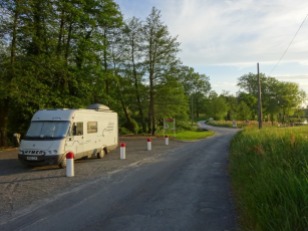 allocated motorhome parking on a quiet backroad just outside Laruscade. The French are so good at this!